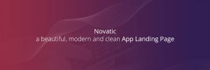 Novatic - new modern and clean App landing page